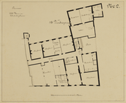 216273 Plattegrond van de eerste verdieping van het huis Beuckenburch (Kromme Nieuwegracht F 381) te Utrecht; met ...